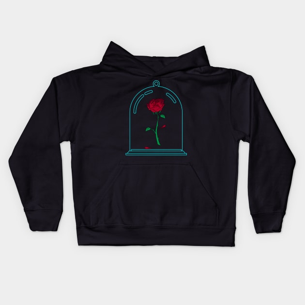 The Enchanted Rose Flower Lover Gift Cute Kids Hoodie by Rossys